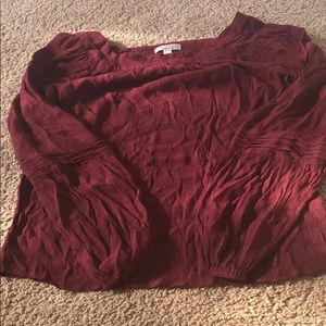 A long sleeve crop top